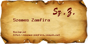 Szemes Zamfira névjegykártya